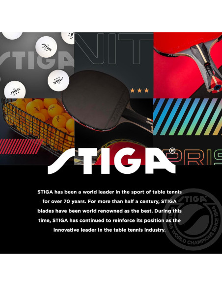 Set de Tenis de Mesa STIGA Premium para 2 Jugadores - 2 Palas ITTF y 3 Pelotas
