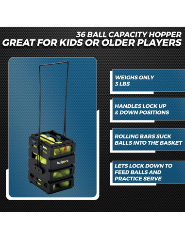 Recogedor de Pelotas de Tenis Tourna Ballport Rojo 36 Pelotas