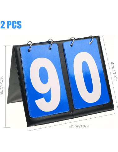 Tablero de Puntuación Portátil Inheming 2 Pcs 20x16.2 cm