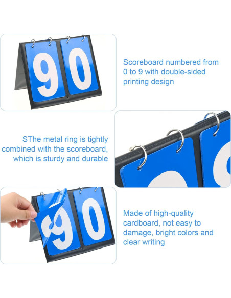 Tablero de Puntuación Portátil Inheming 2 Pcs 20x16.2 cm