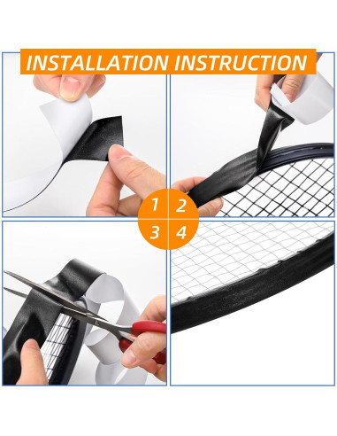 Cinta de Protección para Cabeza de Raqueta Nagpew 5m Negra