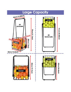 Recolector de Pelotas de Pickleball y Tenis ELKCIP con Ruedas 2