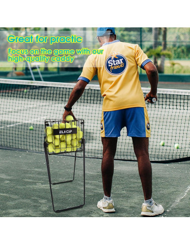 Recolector de Pelotas de Pickleball y Tenis ELKCIP con Ruedas
