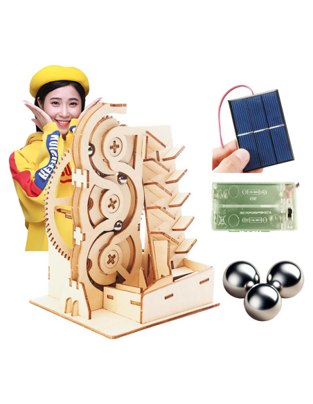 Kit de Pista de Canicas de Madera Solar PZ-035 Juguete STEM