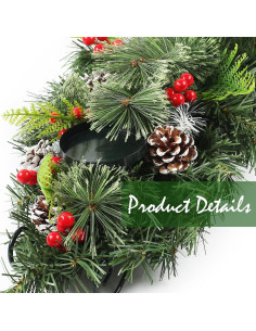 Centros de mesa navideños 38cm con 3 bandejas para velas 2