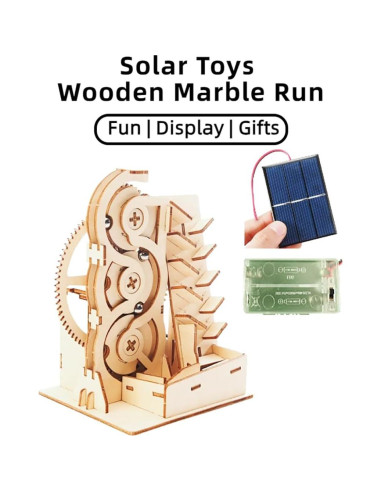 Kit de Pista de Canicas de Madera Solar PZ-035 Juguete STEM