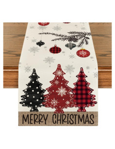 Corredor de Mesa Artoid Mode 33x183 cm Rojo Navidad