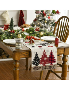 Corredor de Mesa Artoid Mode 33x183 cm Rojo Navidad 2