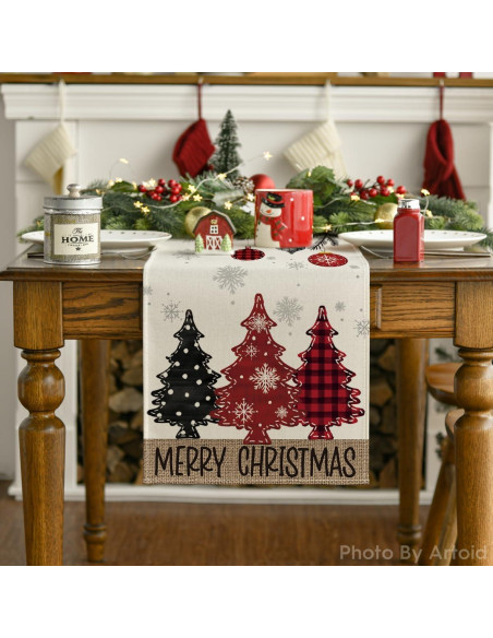 Corredor de Mesa Artoid Mode 33x183 cm Rojo Navidad