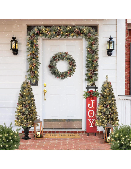 Señal de Trineo Iluminada Glitzhome 101.6 cm Alegría Navidad