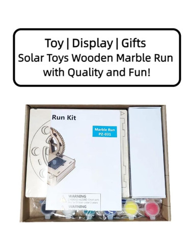 Kit de Pista de Canicas de Madera Solar PZ-035 Juguete STEM