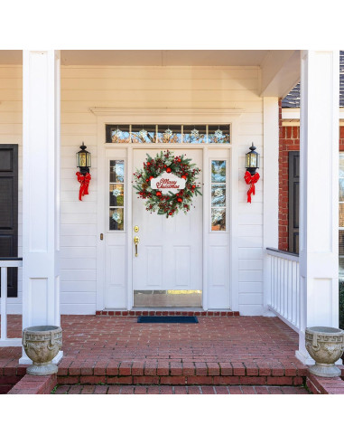 Corona Navideña Artificial 50.8 cm AMF0RESJ con Bola Roja