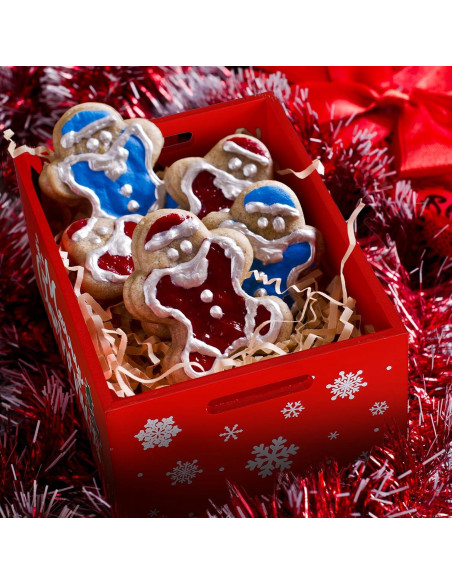 Caja de Almacenamiento de Madera Namalu 29x21x13.7cm Roja