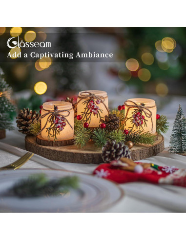 Juego de 6 Soportes de Velas Votivas de Vidrio Glasseam