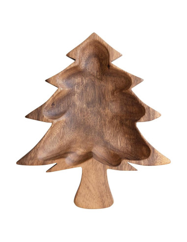 Cuenco decorativo en forma de árbol de Navidad Creative Co-Op 25.4x22.9 cm