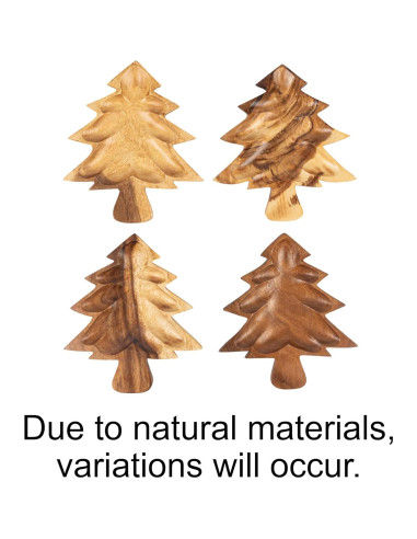 Cuenco decorativo en forma de árbol de Navidad Creative Co-Op 25.4x22.9 cm