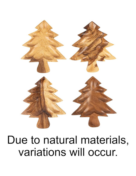 Cuenco decorativo en forma de árbol de Navidad Creative Co-Op 25.4x22.9 cm