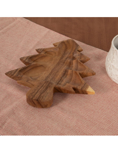 Cuenco decorativo en forma de árbol de Navidad Creative Co-Op 25.4x22.9 cm