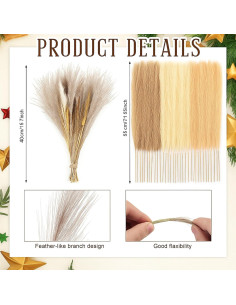 137 Piezas Decoración de Hierba Pampas Secas VioraWhite 2