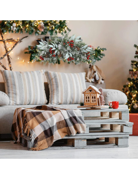 Adorno Navideño HiiARug 66 cm Buzón Artificial con Piñas