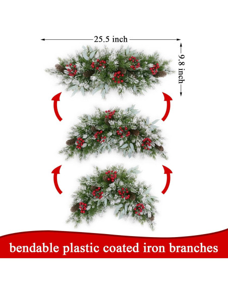 Adorno Navideño HiiARug 66 cm Buzón Artificial con Piñas