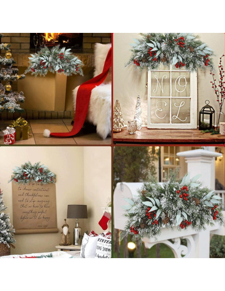 Adorno Navideño HiiARug 66 cm Buzón Artificial con Piñas