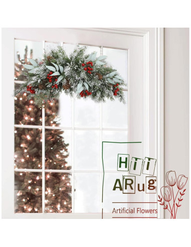 Adorno Navideño HiiARug 66 cm Buzón Artificial con Piñas