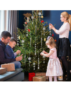 18 Adornos de Copo de Nieve Acrílico GuassLee para Navidad 2