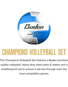 Conjunto de Red de Voleibol Baden Serie Campeones 9.75m x 0.91m 2