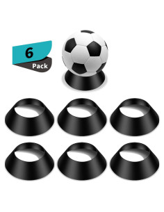 Soporte de Exhibición de Pelotas Blulu 6 Pcs Negro 10.5 cm