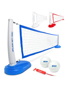 Red de Voleibol de Piscina GoSports Splash Net PRO Azul - Incluye 2 Pelotas y Bomba
