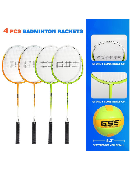 Conjunto Profesional de Voleibol y Bádminton GSE - 2 en 1