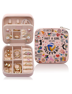 Caja de Joyería CEASQVAA Portátil para Mujeres 10x10 cm