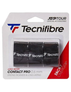 Overgrip Tecnifibre Pro Contact Negro - Paquete de 3 Piezas