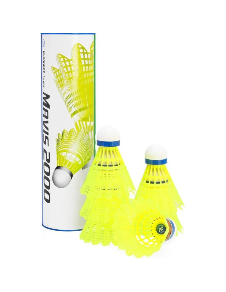 Shuttle de Nylon YONEX Mavis 2000 Amarillo 1/2 Docena