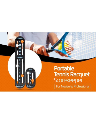 Contador de Puntos de Tenis SetSavvy Blanco - Ligero y Fácil de Usar