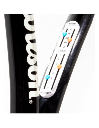 Contador de Puntos de Tenis SetSavvy Blanco - Ligero y Fácil de Usar