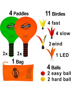 Juego de Palas Jazzminton Select Doble - Set de 4 Palas 2