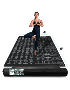 Esterilla de Yoga Instruccional XL Grand Basics 1.83m x 1.22m