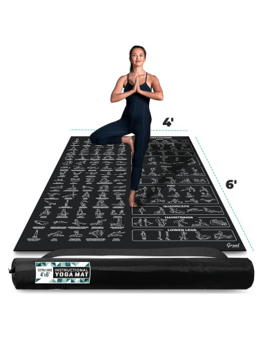 Esterilla de Yoga Instruccional XL Grand Basics 1.83m x 1.22m