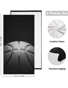 Juego de 2 Toallas de Mano Baloncesto YOCIBIUT 36.6x72cm 2