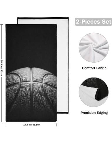 Juego de 2 Toallas de Mano Baloncesto YOCIBIUT 36.6x72cm