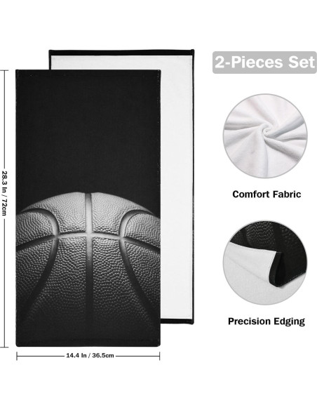 Juego de 2 Toallas de Mano Baloncesto YOCIBIUT 36.6x72cm