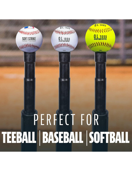 Soporte de Tee de Bateo Franklin Sports Ajustable 50.8-101.6 cm