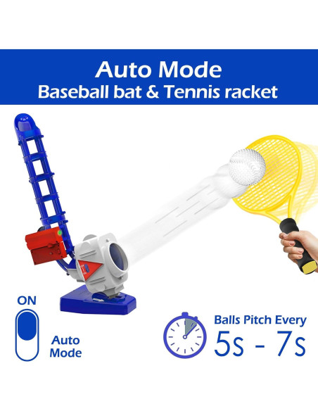 Máquina de Lanzamiento 2 en 1 iPlay, iLearn - Béisbol y Tenis