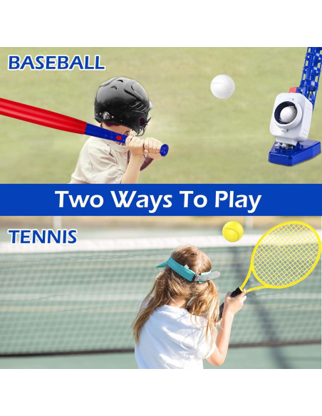 Máquina de Lanzamiento 2 en 1 iPlay, iLearn - Béisbol y Tenis