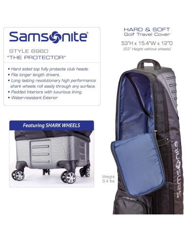 Bolsa de Viaje Dura y Blanda para Golf Samsonite El Protector