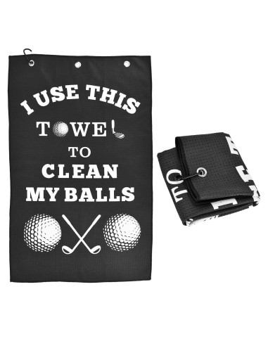 Toalla de Golf Microfibra Zutcogo con Clip - Negra, 0.12 kg