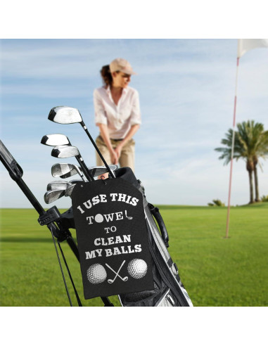 Toalla de Golf Microfibra Zutcogo con Clip - Negra, 0.12 kg