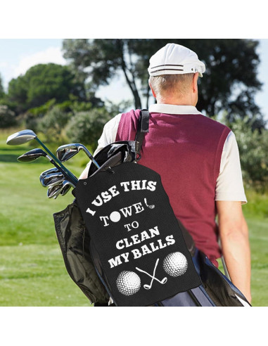 Toalla de Golf Microfibra Zutcogo con Clip - Negra, 0.12 kg